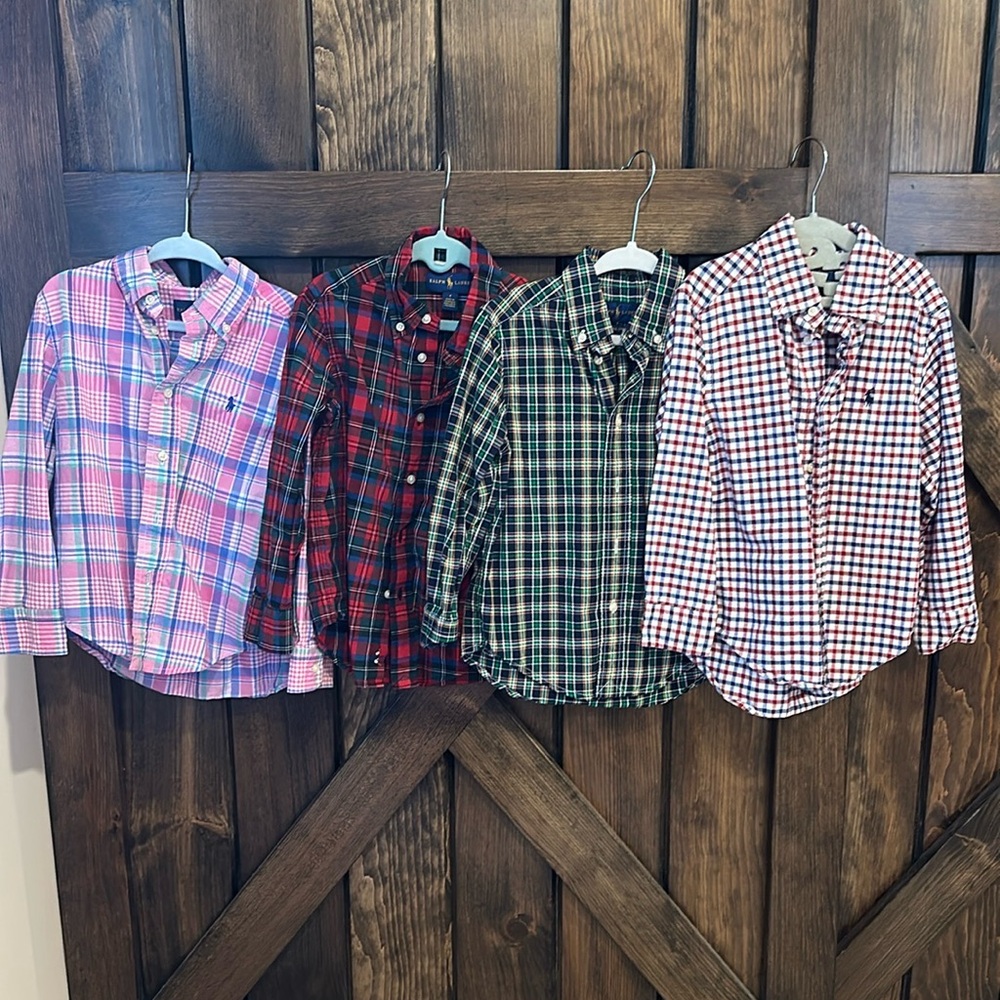 Ralph Lauren, set of 4 boys size 4T button down shirts